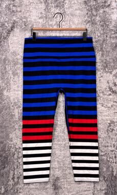 K-DEER Leggings 3XL Womens Susanne Stripe High Rise Cropped Athletic